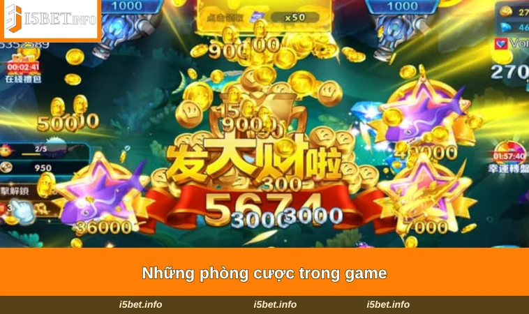 Bắn Cá Long Vương - Trải Nghiệm Game Hấp Dẫn Tại I5BET 2 Những phòng cược trong game