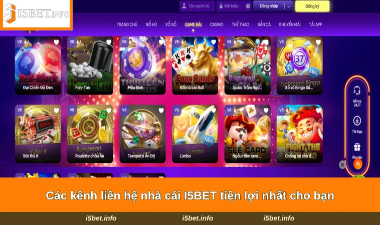 Liên Hệ I5BET 2 Các kênh liên hệ nhà cái I5BET tiện lợi nhất cho bạn