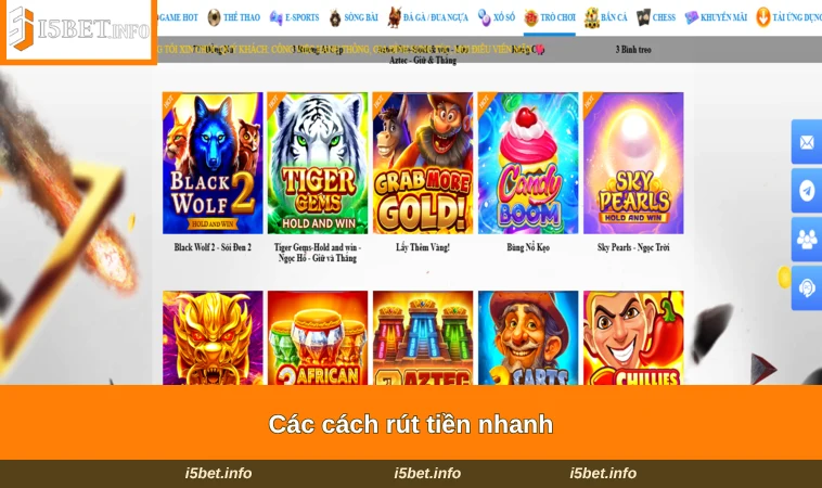 Rút Tiền I5BET 1 Các cách rút tiền nhanh